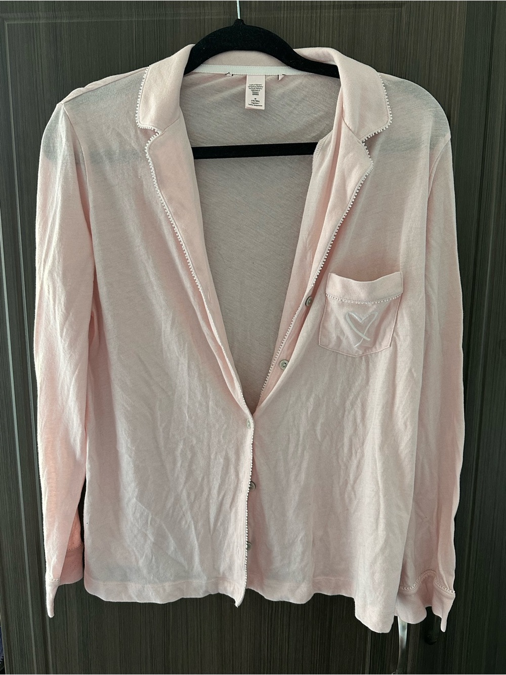 Victoria’s Secret medium pink pajama long sleeve top